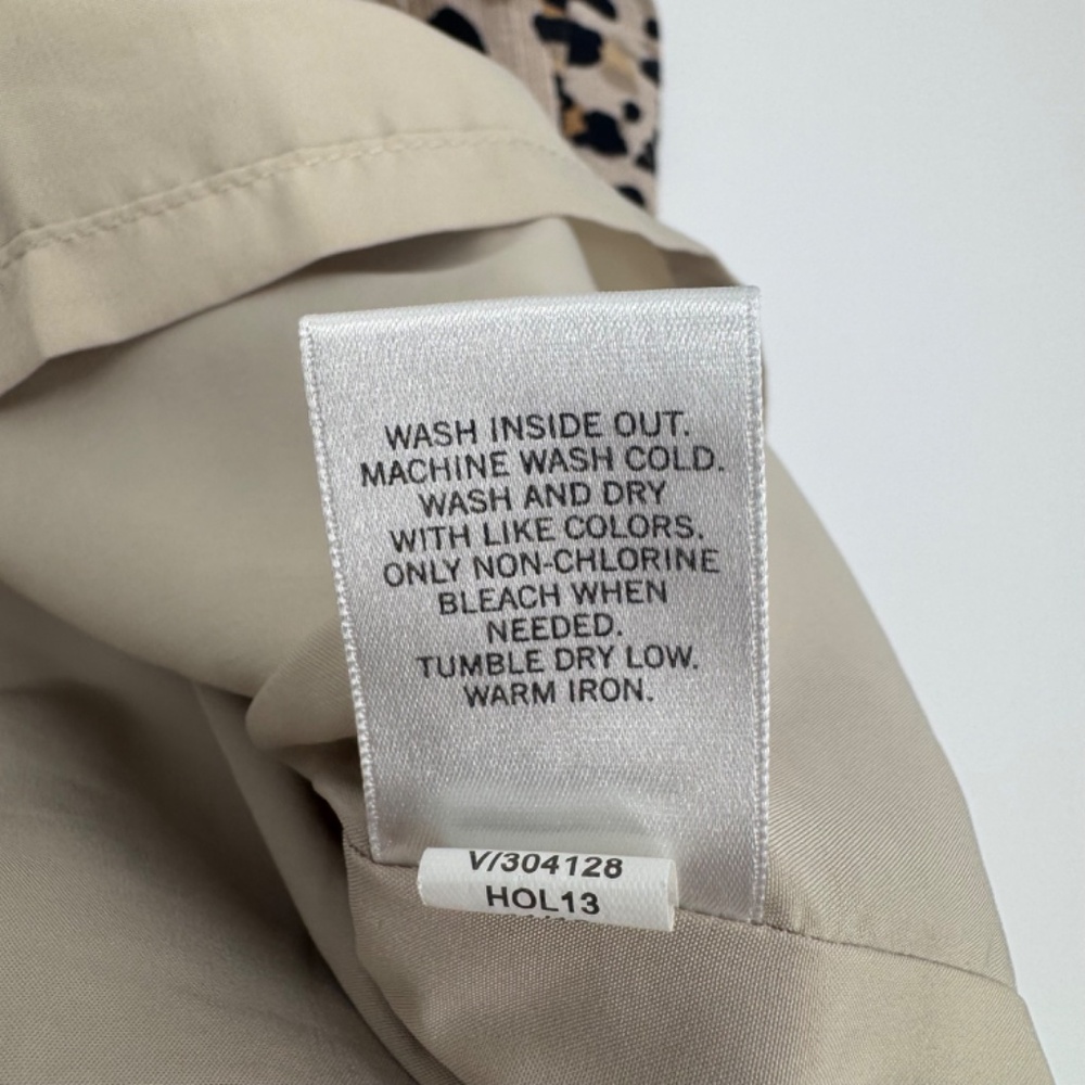 Banana Republic Skirt Women 8 Beige Animal Print Office Pencil Mob Wife Career - Picture 8 of 11